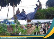 Gerak Cepat Babinsa Puspo Tangani Dampak Longsor Akibat Cuaca Ekstrem