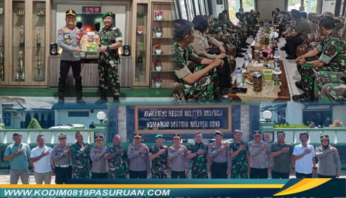 Kapolres Pasuruan Silaturahmi ke Kodim 0819, Perkuat Kolaborasi Jaga Kondusivitas Wilayah