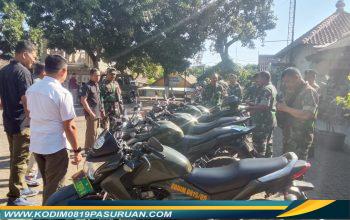 Kodim 0819/Pasuruan Gelar Pemeriksaan Kendaraan Dinas di Koramil Lumbang