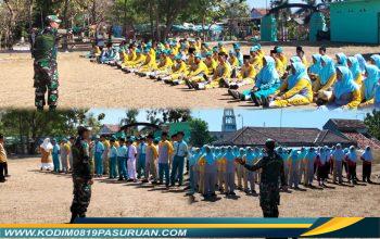 Babinsa Grati Perkuat Mental dan Disiplin Siswa Baru MMP Darul Ulum
