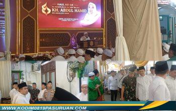 Perkuat Silaturahmi Ulama dan Umara, Dandim 0819 Pasuruan Hadiri Haul ke-45 KH. Abdul Hamid