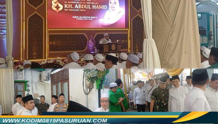 Perkuat Silaturahmi Ulama dan Umara, Dandim 0819 Pasuruan Hadiri Haul ke-45 KH. Abdul Hamid