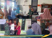Wujud Kepedulian TNI, Babinsa Sukorejo Dampingi Warga Terima Bantuan Pangan